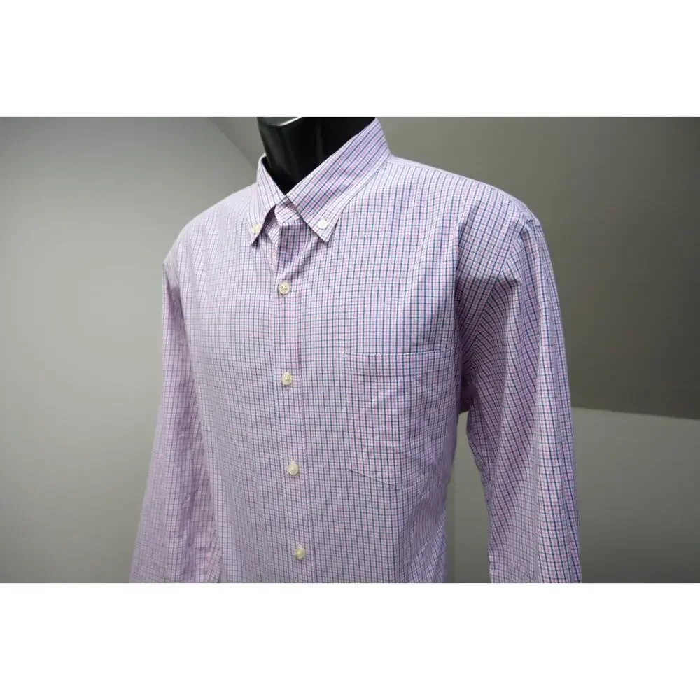 J Crew Dress Shirt Classic Fit‎ Casual Plaid Button Up Long Sleeve Mens Sz Large